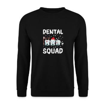 Dental Squad Teeth Dentist Merry Christmas - Unisex Sweatshirt - black - Front - Alina (178cm) & Michal (187cm)