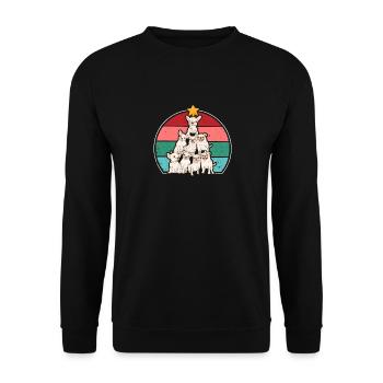 Chihuahua Christmas Tree Chiwawa Dog Lovers - Unisex Sweatshirt - black - Front - Alina (178cm) & Michal (187cm)
