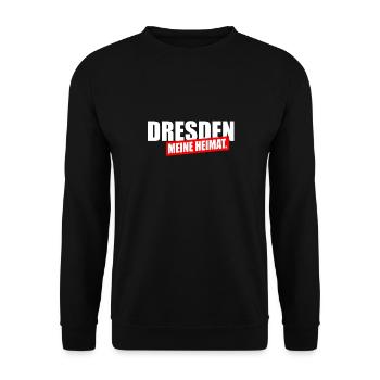 Dresden meine Heimat - Unisex Pullover - Schwarz - Vorne - Alina (178cm) & Michal (187cm)