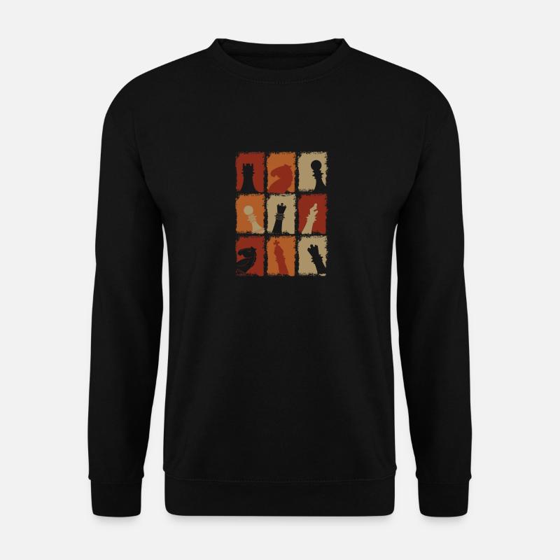 Chess Pieces Retro - Unisex Sweatshirt - black