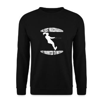 Skieur nautique Surfer Mère Skieur nautique - Sweat-shirt Unisexe - noir - Devant - Alina (178cm) & Michal (187cm)