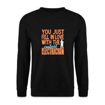 You Just Fell In Love With The Cutest Electrician - Unisex Sweatshirt - black - Front - Alina (178cm) & Michal (187cm)