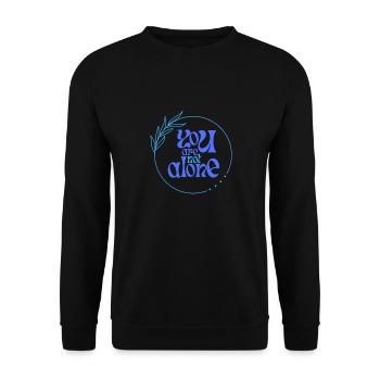 you are not alone - Unisex Pullover - Schwarz - Vorne - Alina (178cm) & Michal (187cm)