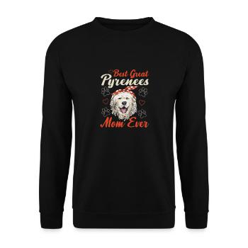 Best Great Pyrenees Mama ever - Unisex Sweatshirt - black - Front - Alina (178cm) & Michal (187cm)