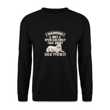 Great Pyrenean Dog Pyrenees - Unisex Sweatshirt - black - Front - Alina (178cm) & Michal (187cm)