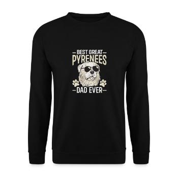 Best Great Pyrenees Papa ever - Unisex Sweatshirt - black - Front - Alina (178cm) & Michal (187cm)