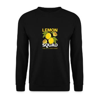 Lemon Squad Lemonade Summer Fruits Juice - Unisex Sweatshirt - black - Front - Alina (178cm) & Michal (187cm)