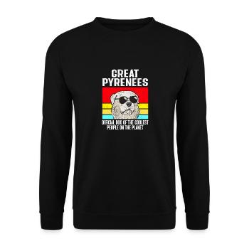Great Pyrenees Dog Retro Vintage Pyrenees - Unisex Sweatshirt - black - Front - Alina (178cm) & Michal (187cm)