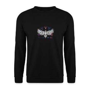 Thor Hammer Raven Mjölnir Rune Viking Galaxy - Unisex Sweatshirt - black - Front - Alina (178cm) & Michal (187cm)