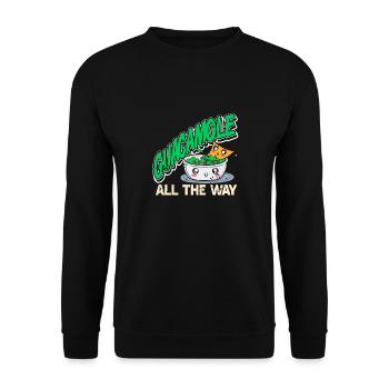 Guacamole Tout le chemin Rétro Cool Guac Amateurs - Sweat-shirt Unisexe - noir - Devant - Alina (178cm) & Michal (187cm)