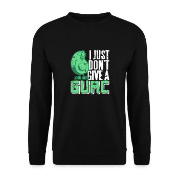Je ne donne pas un Guac Rétro Drôle De Guacamole - Sweat-shirt Unisexe - noir - Devant - Alina (178cm) & Michal (187cm)