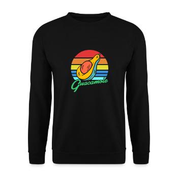 GUACAMOLE Retro Vintage Guac Lovers Designs - Sweat-shirt Unisexe - noir - Devant - Alina (178cm) & Michal (187cm)