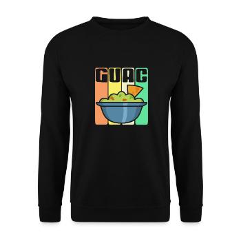 Rétro Vintage GUAC Awesome Guacamole Amateurs - Sweat-shirt Unisexe - noir - Devant - Alina (178cm) & Michal (187cm)
