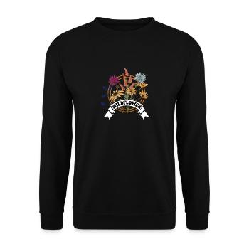 Beautiful Wildflowers Wild Flowers Bouquet Flower - Unisex Sweatshirt - black - Front - Alina (178cm) & Michal (187cm)