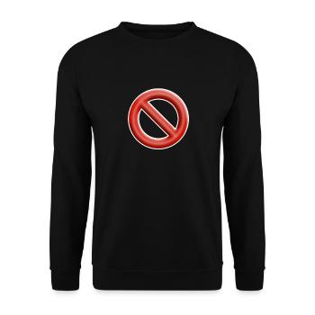 funny stop sign - Unisex Sweatshirt - black - Front - Alina (178cm) & Michal (187cm)