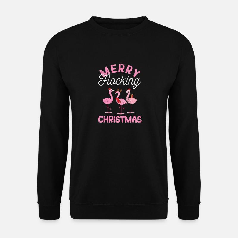 Fröhliche Beflockung Weihnachten Tropische Florida - Unisex Pullover - Schwarz