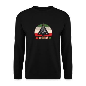 Armes à feu Arbre de Noël Pistolet PJs Pyjamas Militaire - Sweat-shirt Unisexe - noir - Devant - Alina (178cm) & Michal (187cm)