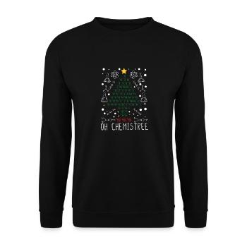 Science Arbre de Noël Chimie Lustig Chimiste - Sweat-shirt Unisexe - noir - Devant - Alina (178cm) & Michal (187cm)