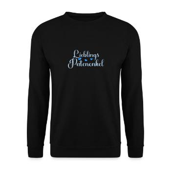 Lieblingspatenonkel Patenkind Patenonkel - Unisex Pullover - Schwarz - Vorne - Alina (178cm) & Michal (187cm)