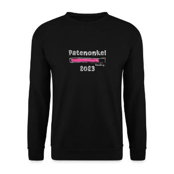 Patenonkel 2023 loading Patenkind Patenonkel - Unisex Pullover - Schwarz - Vorne - Alina (178cm) & Michal (187cm)