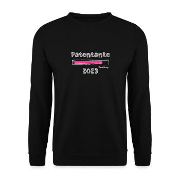 Patentante 2023 loading Patenkind Baby Patentante - Unisex Pullover - Schwarz - Vorne - Alina (178cm) & Michal (187cm)