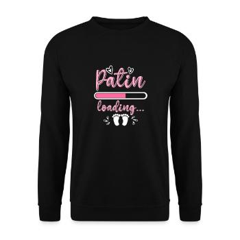 Patentante 2023 loading Patenkind Baby Patentante - Unisex Pullover - Schwarz - Vorne - Alina (178cm) & Michal (187cm)