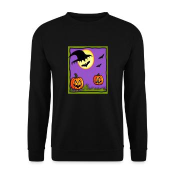 Halloween Kinderparty - Unisex Pullover - Schwarz - Vorne - Alina (178cm) & Michal (187cm)