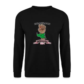 Brazilian Girl Unbreakable I Brazilian Heritage - Unisex Pullover - Schwarz - Vorne - Alina (178cm) & Michal (187cm)