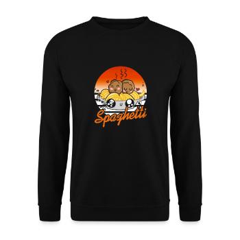 Spaghetti & Meatballs Cute Retro Spag Lover - Unisex Sweatshirt - black - Front - Alina (178cm) & Michal (187cm)