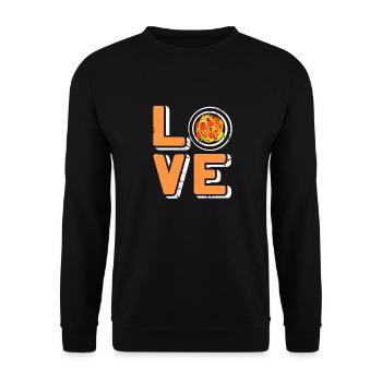 LOVE Spaghetti Cool Retro Spag Lover T-Shirt - Unisex Sweatshirt - black - Front - Alina (178cm) & Michal (187cm)