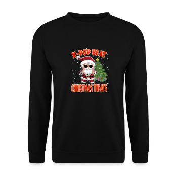 Tenue de Noël K-Pop Père Noël pour adolescentes - Sweat-shirt Unisexe - noir - Devant - Alina (178cm) & Michal (187cm)