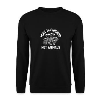 Mushroom Picker Mushroom Finder Gift Idea - Unisex Sweatshirt - black - Front - Alina (178cm) & Michal (187cm)