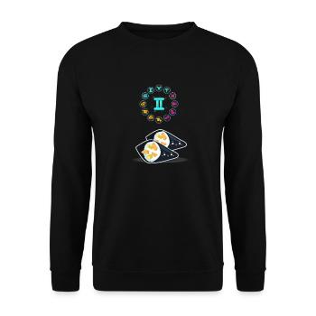 Sushi japonais Drôle Gémeaux Zodiaque Sushi Lover Jeu de mots - Sweat-shirt Unisexe - noir - Devant - Alina (178cm) & Michal (187cm)