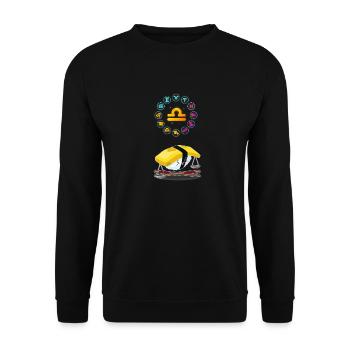Sushi japonais Drôle Balance Zodiac Sushi Lover Pun - Sweat-shirt Unisexe - noir - Devant - Alina (178cm) & Michal (187cm)