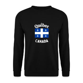 Quebec Canada - Unisex Pullover - Schwarz - Vorne - Alina (178cm) & Michal (187cm)