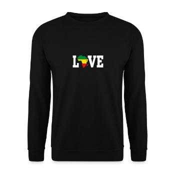 Black History Month Black History American Africa - Unisex Pullover - Schwarz - Vorne - Alina (178cm) & Michal (187cm)