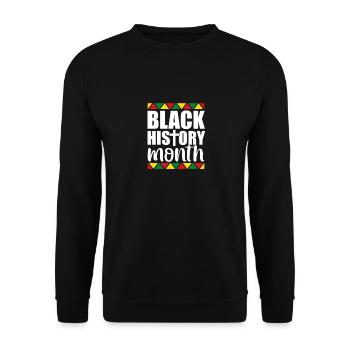 Black History Month Black History American Africa - Unisex Pullover - Schwarz - Vorne - Alina (178cm) & Michal (187cm)