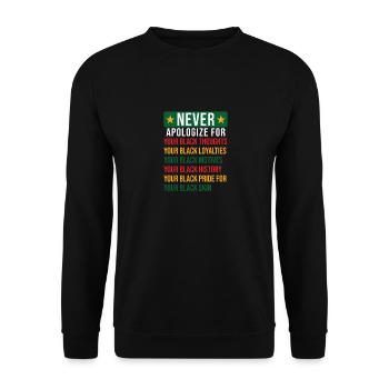 Black History - Unisex Sweatshirt - black - Front - Alina (178cm) & Michal (187cm)