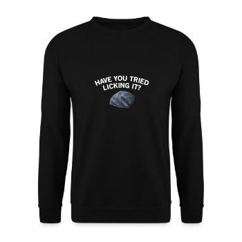 Avez-vous essayé de le lécher, géologie - Sweat-shirt Unisexe - noir - Devant - Alina (178cm) & Michal (187cm)