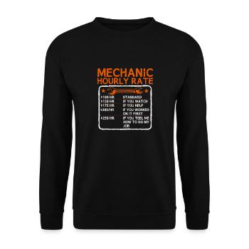 Mechanic Strike Industrial Engineer - Unisex Sweatshirt - black - Front - Alina (178cm) & Michal (187cm)