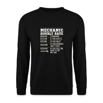 Mechanical Ignition - Work Engineer - Unisex Sweatshirt - black - Front - Alina (178cm) & Michal (187cm)