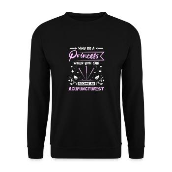 Princesse acupuncteur - Sweat-shirt Unisexe - noir - Devant - Alina (178cm) & Michal (187cm)
