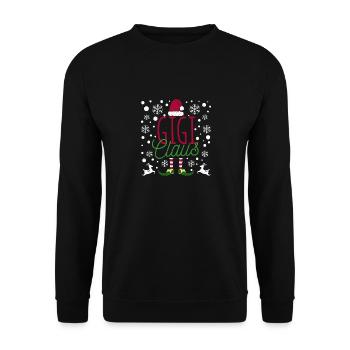 Groupe de Noël Matching Famille Pyjama Noël PJ - Sweat-shirt Unisexe - noir - Devant - Alina (178cm) & Michal (187cm)