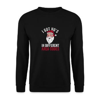 I have Hos in different area codes Christmas - Unisex Sweatshirt - black - Front - Alina (178cm) & Michal (187cm)