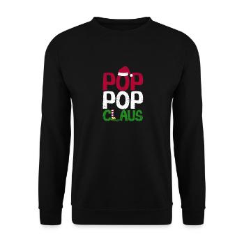 Santa Matching Family Christmas Pyjamas Xmas PJ - Unisex Sweatshirt - black - Front - Alina (178cm) & Michal (187cm)