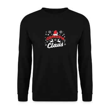 Santa Matching Family Christmas Pjs Grandfather - Unisex Sweatshirt - black - Front - Alina (178cm) & Michal (187cm)