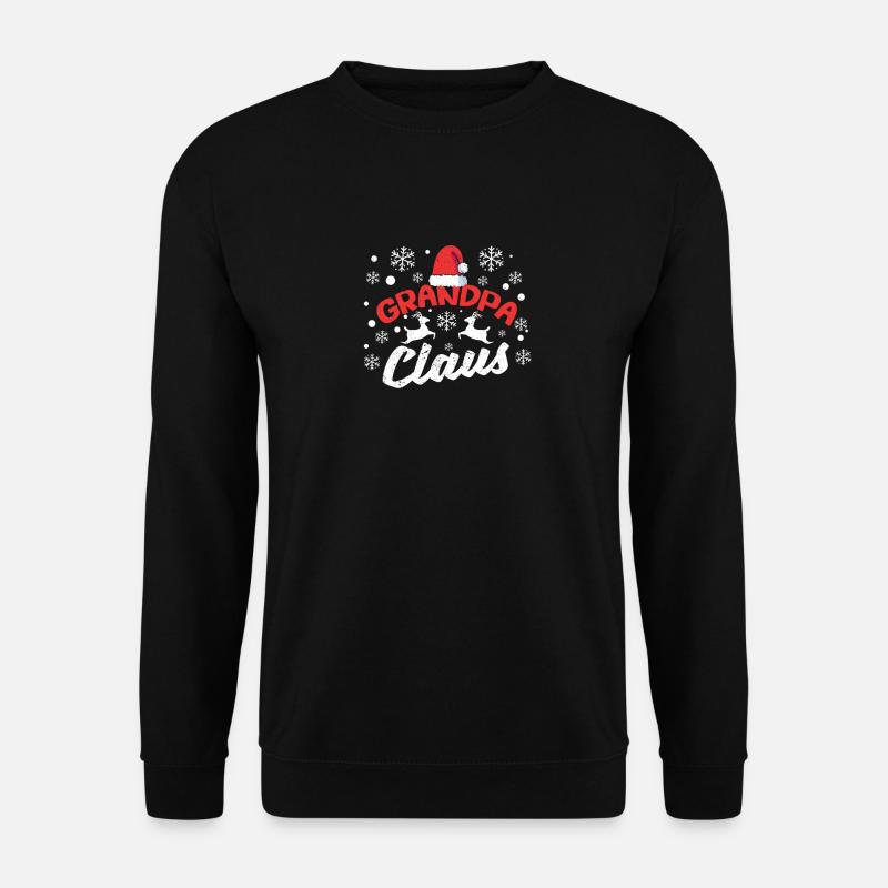 Santa Matching Familie Weihnachten Pjs Großvater - Unisex Pullover - Schwarz