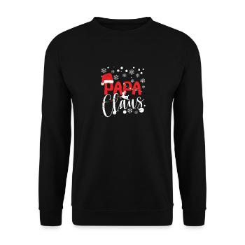 Papa Claus Père Noël assorti famille Noël - Sweat-shirt Unisexe - noir - Devant - Alina (178cm) & Michal (187cm)