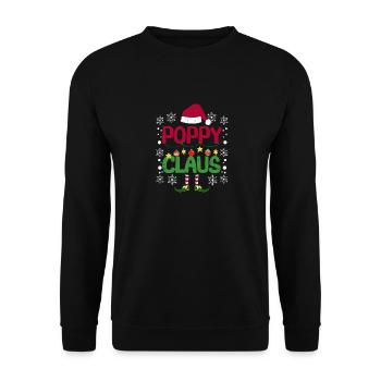 Pyjama de Noël du Père Noël Assorti Famille - Sweat-shirt Unisexe - noir - Devant - Alina (178cm) & Michal (187cm)
