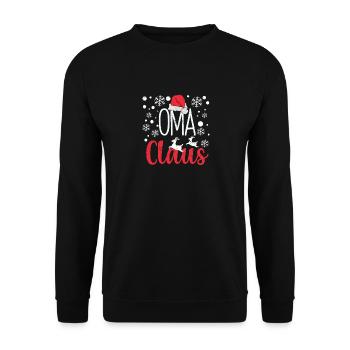 Santa Drôle Grand-mère Noël Pyjama Noël PJs Grand-mère - Sweat-shirt Unisexe - noir - Devant - Alina (178cm) & Michal (187cm)